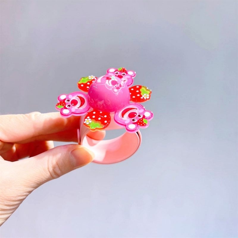 Vòng Đeo Tay Quay Tròn Phát Sáng Hình Gấu Dâu - Công Chúa - Siêu Nhân Dễ Thương Dành Cho Bé Yêu - Đồng Hồ Giả Đập Tay