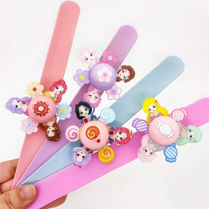 Vòng Đeo Tay Công Chúa Xoay Tròn Có Đèn Led Phát Sáng - Đồng Hồ Giả Đập Tay Công Chúa Dễ Thương Dành Cho Bé Yêu