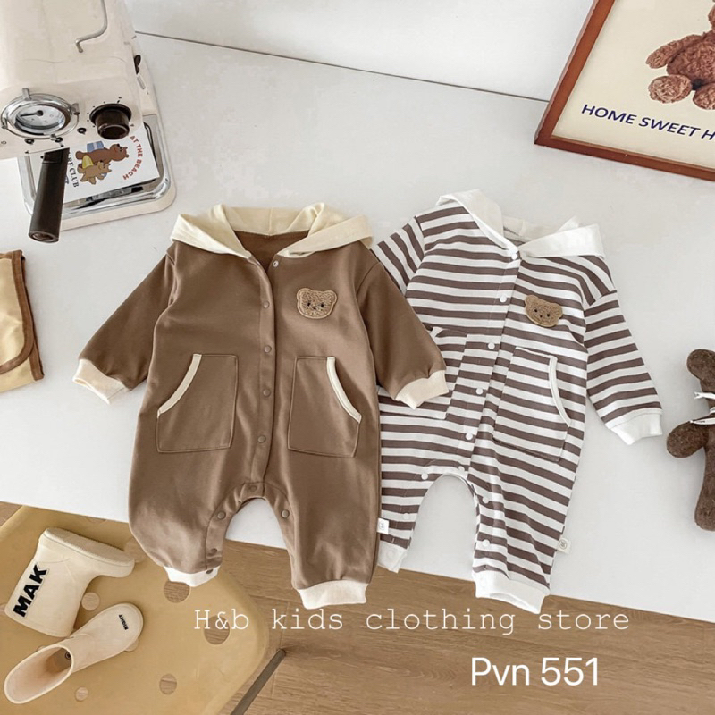 TKM Body liền mũ dài tay cho bé mã 5166