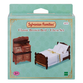 Đồ Chơi Sylvanian Families Bộ Giường và Tủ Đầu Giường Cổ Điển Classic Bed n Chest Set