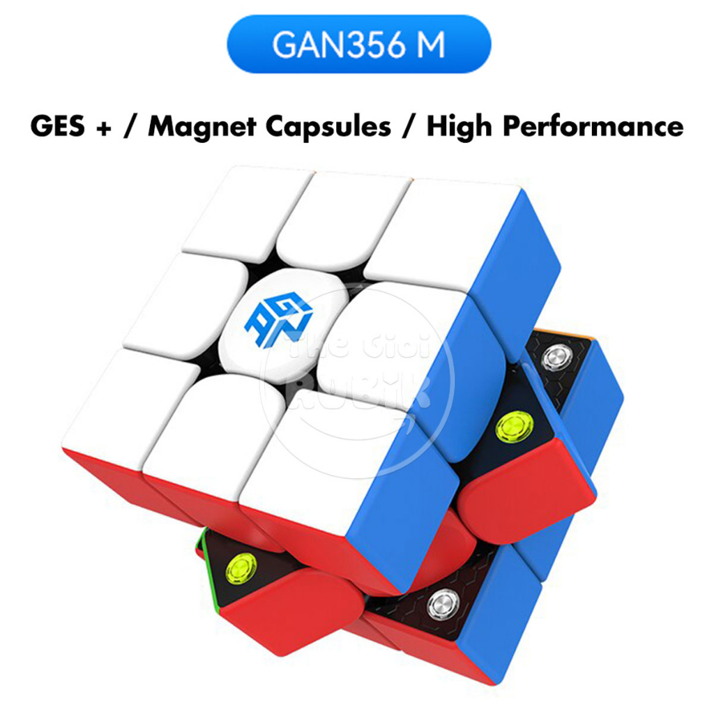 Rubik Gan 356 M 3x3 Magnetic Stickerless Cube. Gan356 M Có Nam Châm | The Gioi Rubik