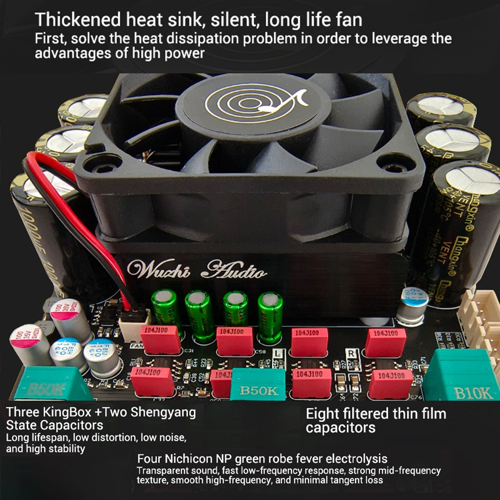 Mạch Khuếch Đại Âm Thanh 2.0 Và Bluetooth 5.3 TPA3225 300Wx2 Wuzhi 3002T