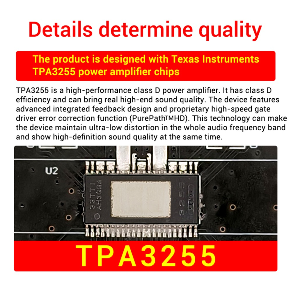 Mạch Khuếch Đại Âm Thanh 2.0 Và Bluetooth 5.3 TPA3225 300Wx2 Wuzhi 3002T