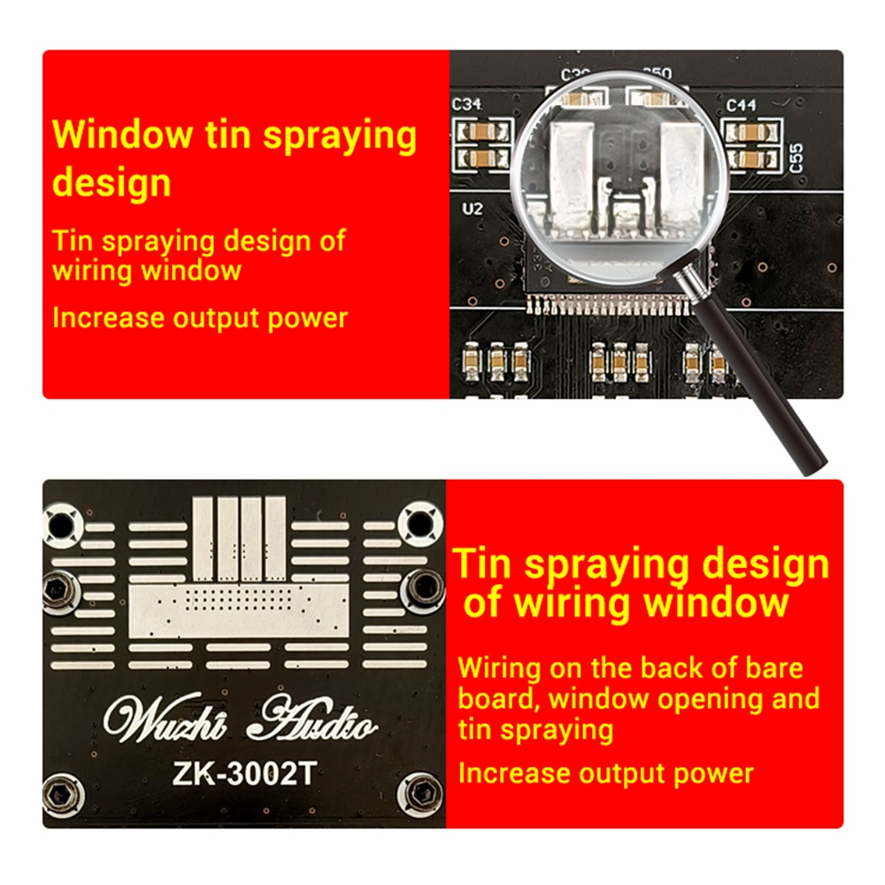 Mạch Khuếch Đại Âm Thanh 2.0 Và Bluetooth 5.3 TPA3225 300Wx2 Wuzhi 3002T
