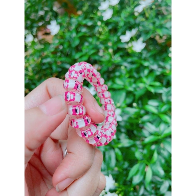 Dây Cột Tóc Lò Xo Gấu Dâu Dễ Thương Dành Cho Bé