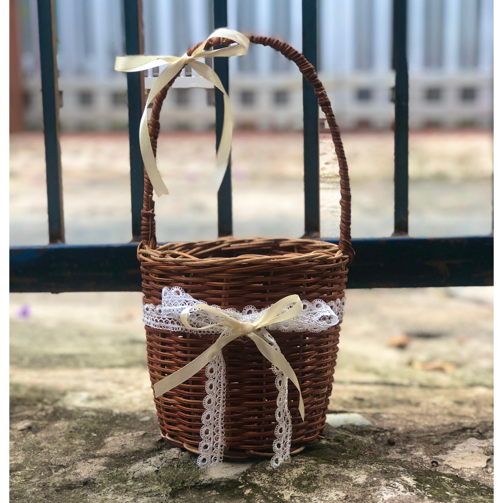 Giỏ Mây Cắm Hoa, Đựng Trái cây Làm Quà Tặng