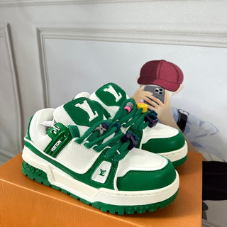 L ANT Sneaker l Giày thể thao sneaker luxury Louis.Vuitton Maxi Trainers ‘Green' Full Bill Box