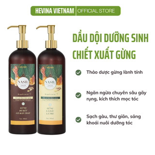 Bộ dầu gội thảo dược nasil gừng giúp tóc sạch gàu, chắc khỏe