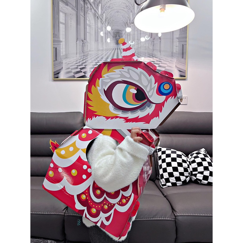 Đồ chơi hoá trang đầu kì lân, khủng long, Đồ chơi ngày hội trung thu vui nhộn cho bé.