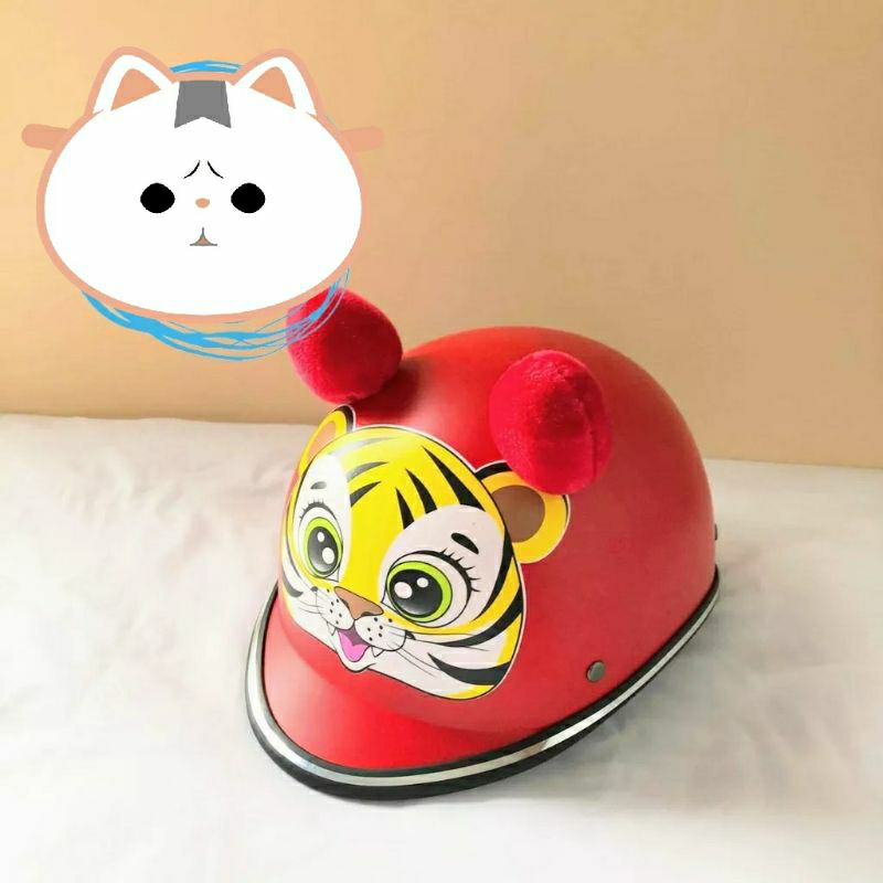 🏰 HCM 🏰 Mũ / Nón bảo hiểm 2-5 tuổi hình thú Đôremon - mèo Kity - pikachu có tai