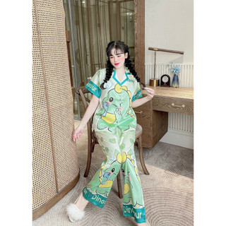 Đồ Ngủ Pijama Lụa Xước Tay Ngắn Quần Dài Siêu Xinh, Cộc Dài Mềm Mịn, Độc Lạ Khó Tìm, Sang Chảnh Hàn Quốc