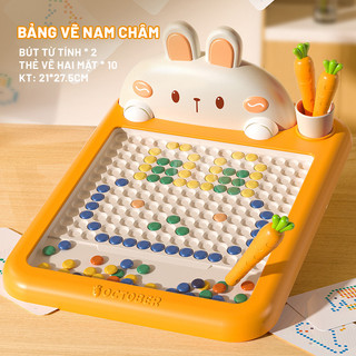 Bảng vẽ xếp hình nam châm kèm bút từ giúp phát triển tính sáng tạo cùng kiên trì cho bé