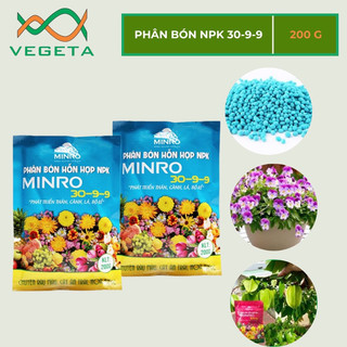 Phân bón npk 30-9-9 gói 200gr - vegetashop - phân bón ra chồi ra rễ