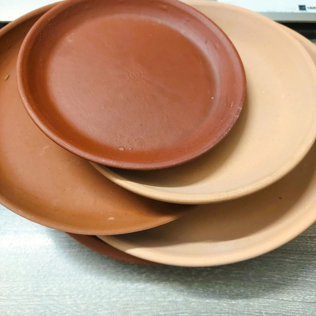 Đĩa lót chậu đất nung Bông Garden lót chậu cây Miệng 13cm, 15cm, 18cm, 20cm