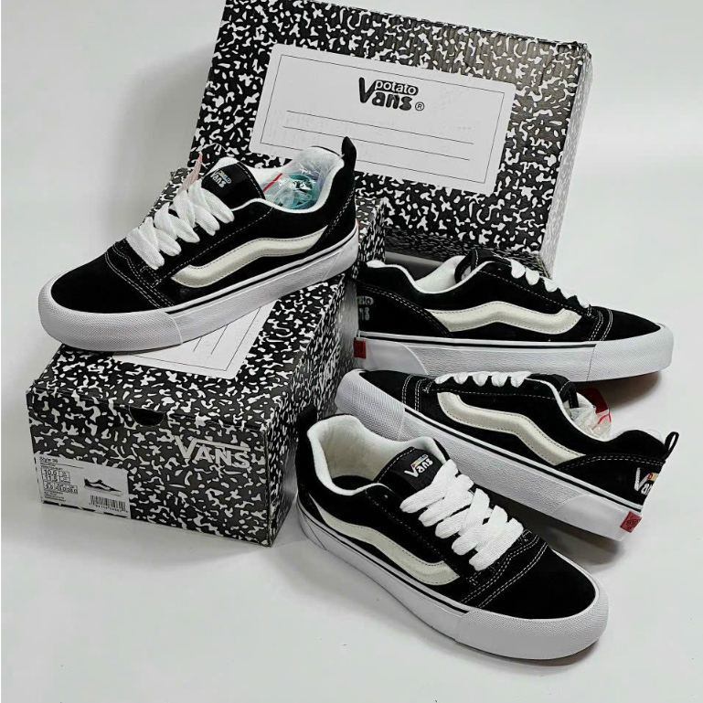 Giày Thể Thao/Giày Sneaker. Giày Vans Vault Knu Skool VR3 x Imran Potato cao cấp Full Box Bill.