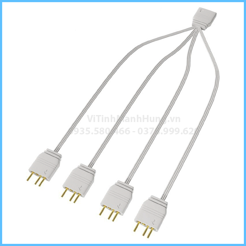 Dây chia Led 5V ARGB - 3 pin - 1 ra 2, 1 ra 4, Đen / Trắng, dài 30cm.