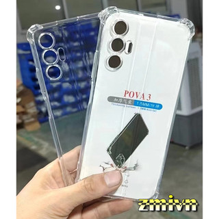Ốp Chống va đập cho Tecno Pova 2 Pova 3 Pova 4/4 pro Pova 5 4 góc được làm dày lên giúp chống sốc tốt