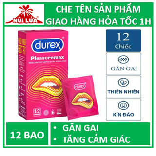 Bao cao su Durex Pleasuremax Gân gai Li ti tăng cảm giác