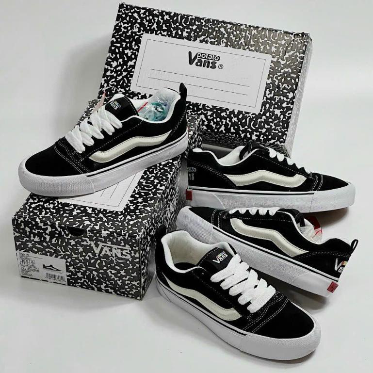 Giày Thể Thao/Giày Sneaker. Giày Vans Vault Knu Skool VR3 x Imran Potato cao cấp Full Box Bill.