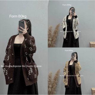 Áo cadigan len lông thỏ bigsize