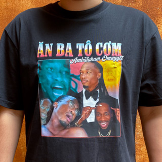 Áo thun local brand Ăn ba tô cơm - Anh Ba oách xà lách | Oversize cotton 100% 250gsm | Áo meme