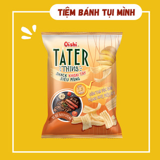 Bánh Tater vị bò beefsteak 32gram oishi, đồ ăn vặt
