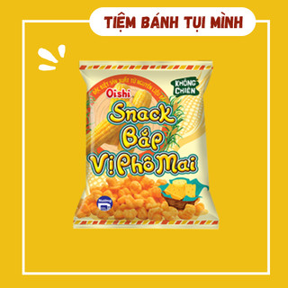 Bánh snack bắp vị phô mai Oishi 32g, đồ ăn vặt