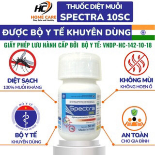 Thuốc diệt muỗi và côn trùng spectra 10sc - chai 50ml