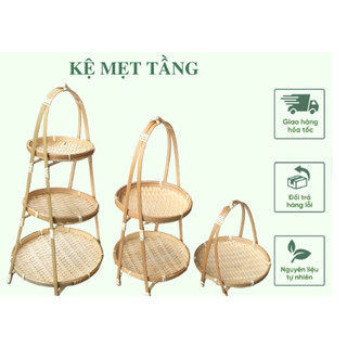 Mẹt tre tầng, mẹt tre 1,2,3 tầng đựng đồ decor trang trí chụp ảnh