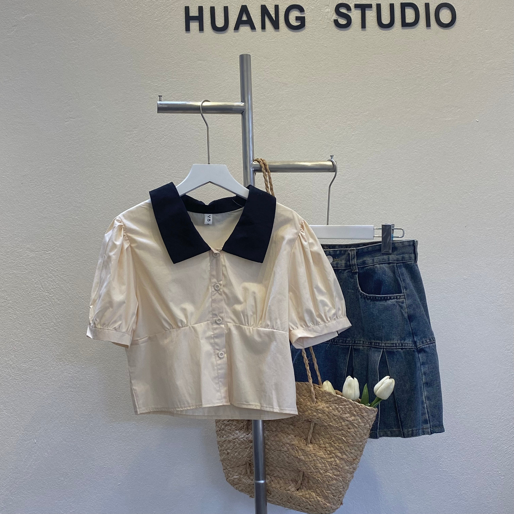 SP92 áo sơmi crt phối cổ Huangstudio