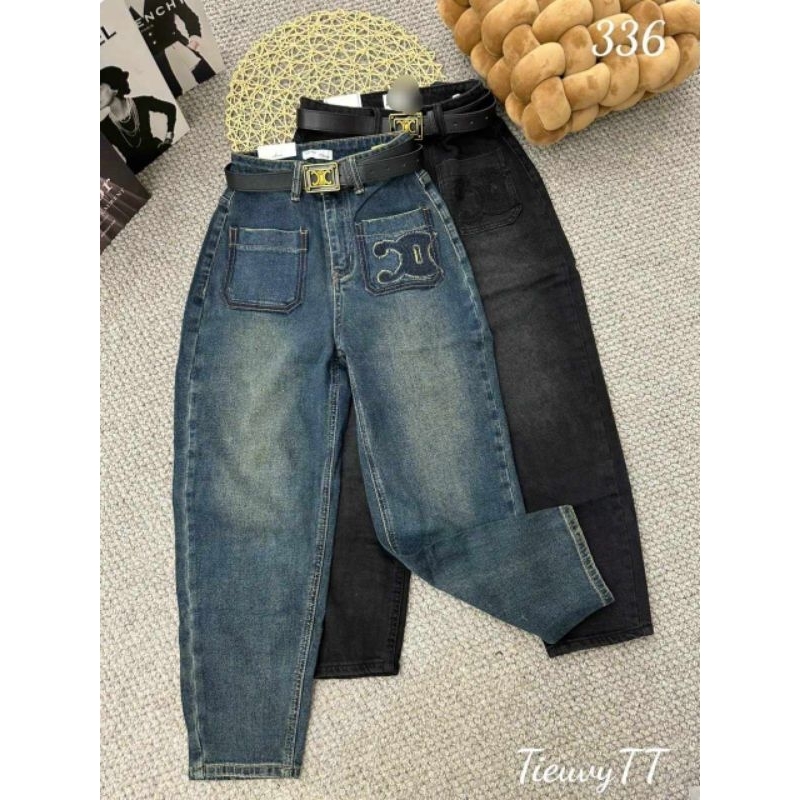 Quần baggy jeans kèm đai hàng QCL1