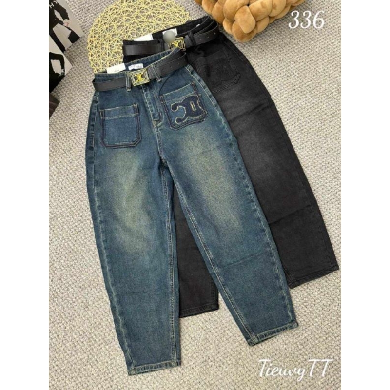 Quần baggy jeans kèm đai hàng QCL1