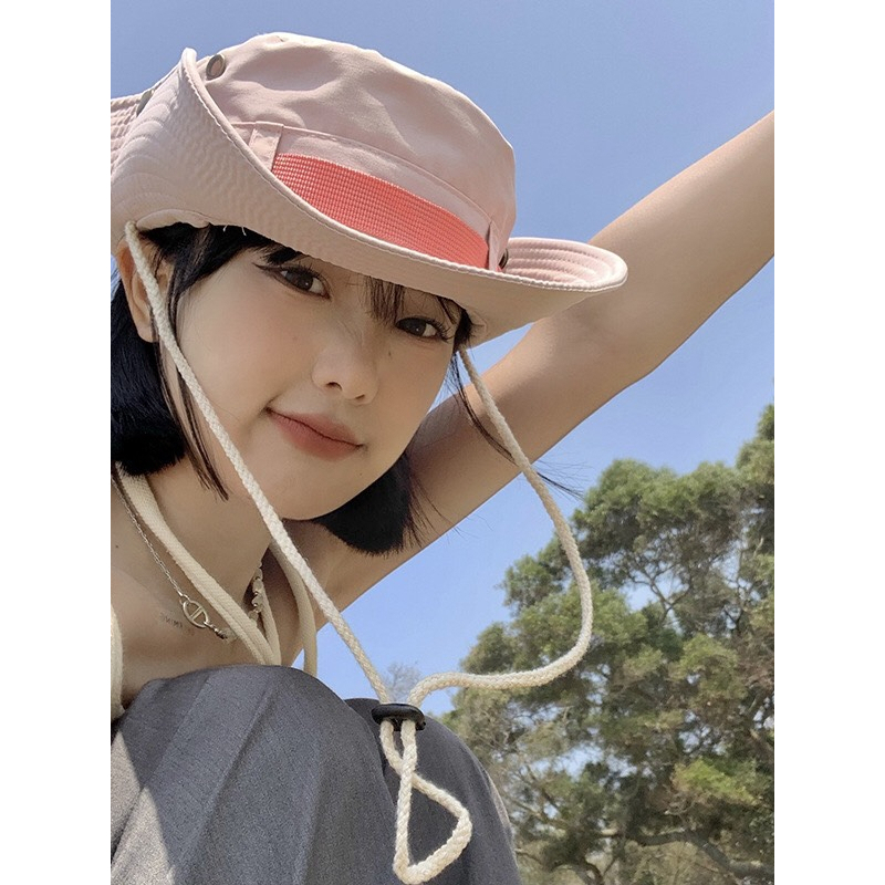 Mũ cao bồi camping, trekking vải dù vành rộng che nắng và chống nắng cho hoạt động ngoài trời