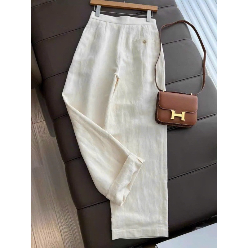 Set áo quần be trắng sành điệu SRH2179