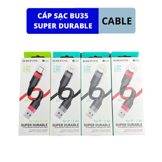 Dây sạc borofone cho điện thoại từ đầu usb sang i.p/ usb sang type c 2.4a