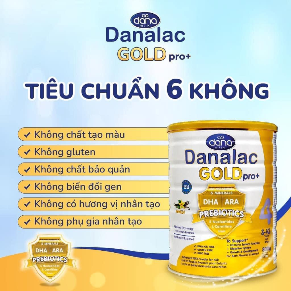 Sữa Danalac Gold Pro+ Số 2 Hộp 800g Date luôn mới