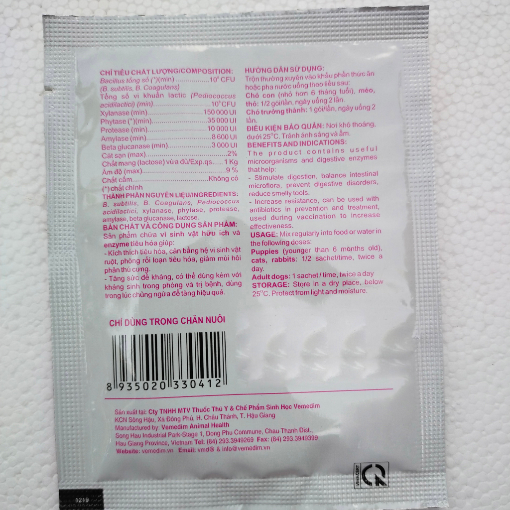 PROBISOL PETS - Men tiêu hóa cho chó, mèo