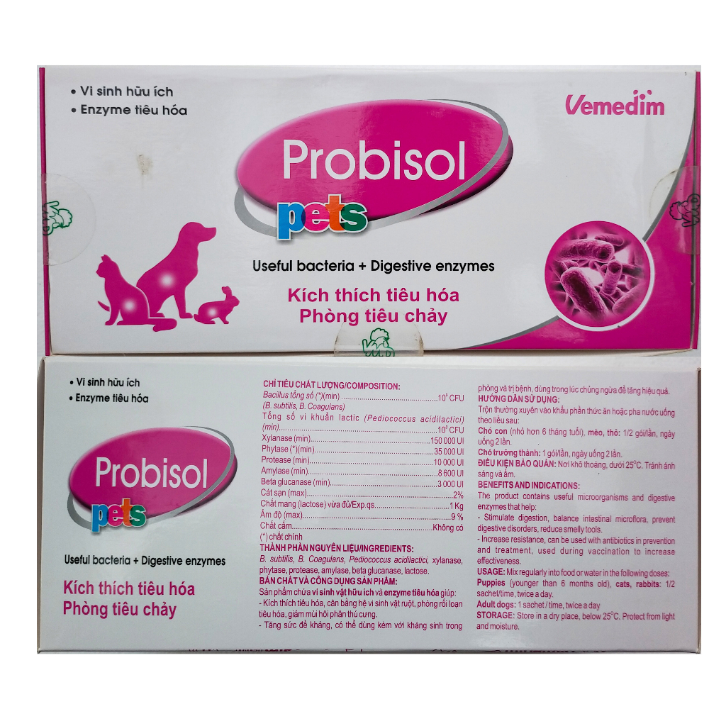 PROBISOL PETS - Men tiêu hóa cho chó, mèo