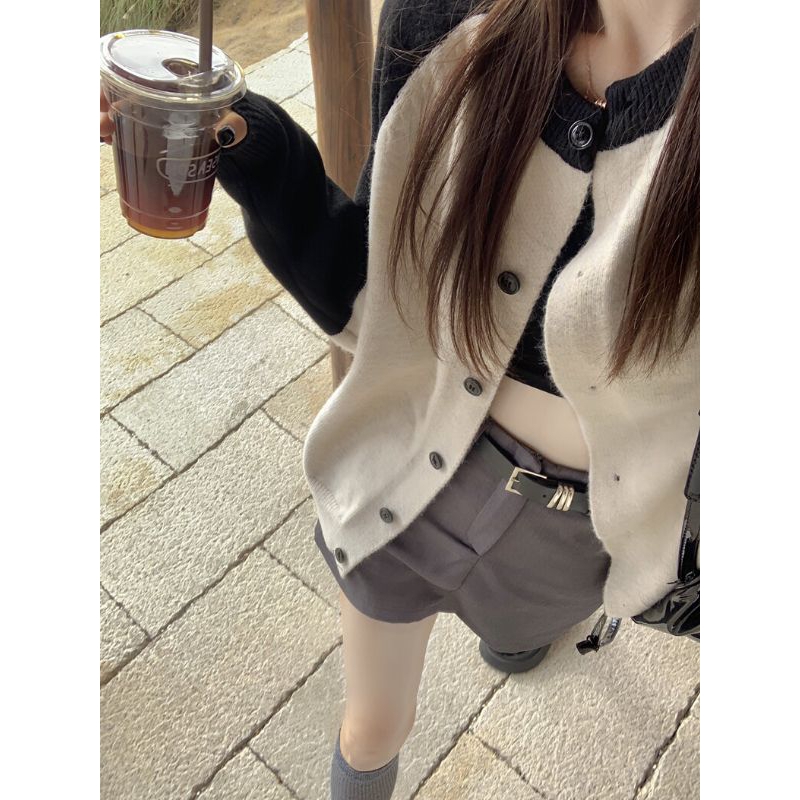 Áo khoác cardigan len form rộng phong cách trẻ trung