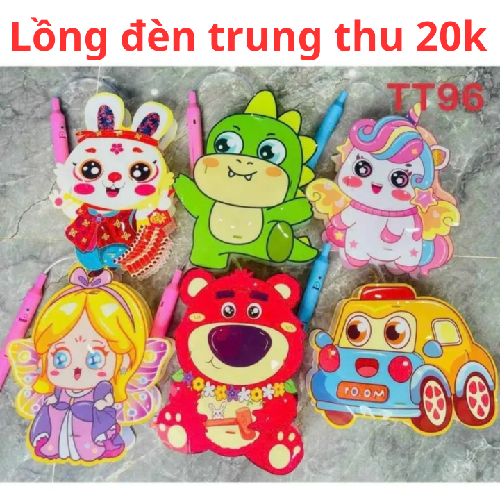 Lồng đèn trung thu giá rẻ sỉ 15k , quà tặng, bánh trung thu cho bé chơi tết đoàn viên Lồng đèn 2 mảnh
