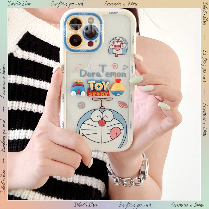 Ốp lưng ốp trong in hình Doremon cho iphone X,11,12,13,14 pro max Date84store
