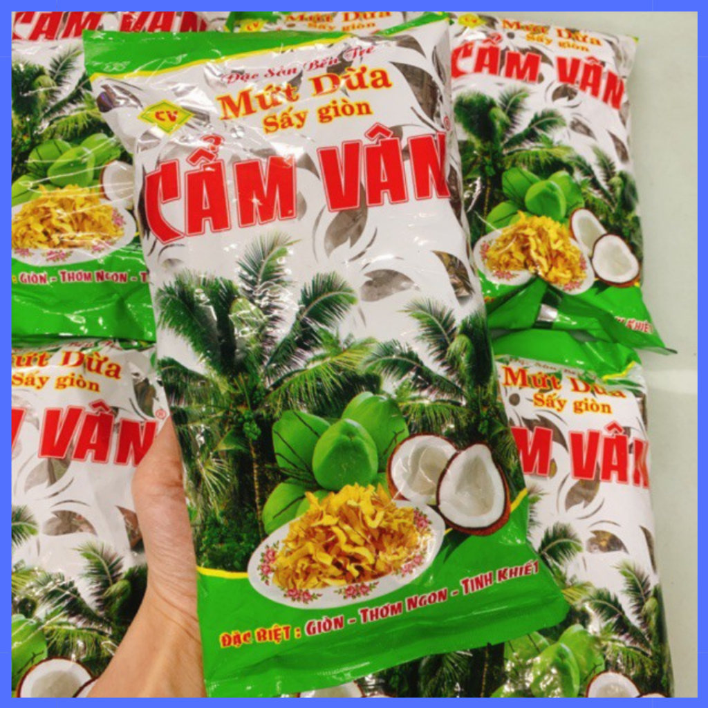 Mứt Dừa Sấy Khô/ Dừa Khô Cẩm Vân 240gr - Thơm Giòn Ngon