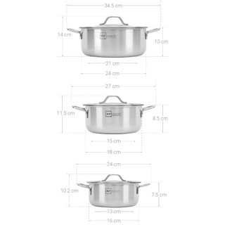 Bộ 3 Nồi Inox HT Cook