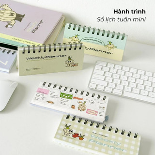 Sổ lịch tuần lò xo mini để bàn Crabit Onion Up! Weekly Planner