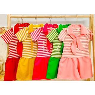 Combo 4 Set Áo Kèm Quần Váy Bé  (8-18kg) (combo gồm 4 bộ 4 màu 4 họa tiết khác nhau)