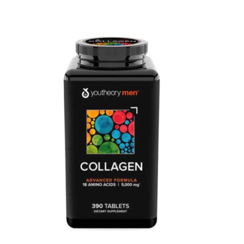 COLAGEN DÀNH CHO NAM Collagen Youtheory Men's Type 1 2 & 3 lọ 390 viên
