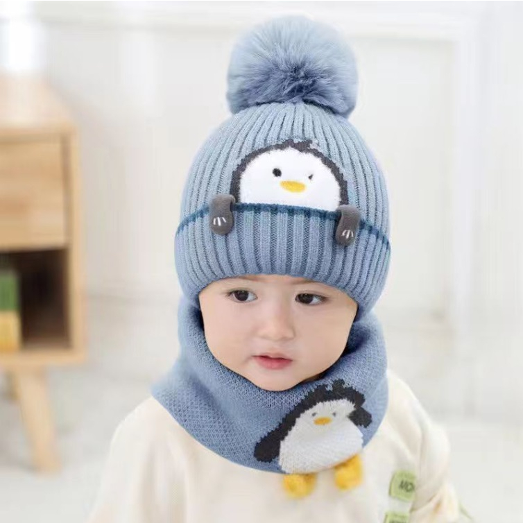 SET MŨ LEN + KHĂN LEN MINKBABY CHO BÉ 1- 10 TUỔI