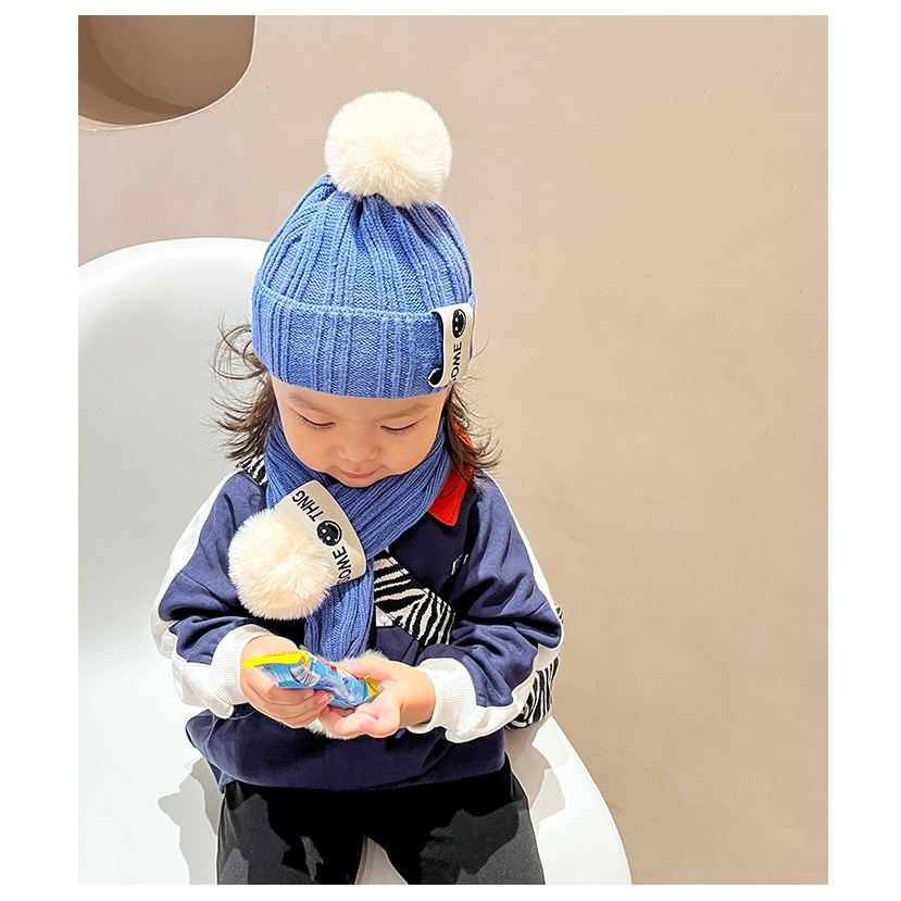 SET MŨ LEN + KHĂN LEN MINKBABY CHO BÉ 1-4 TUỔI