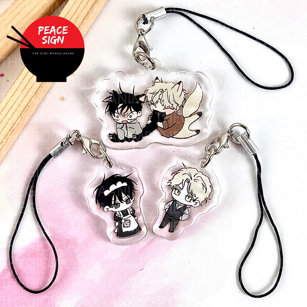 Giá đỡ Dây treo điện thoại manhua LOW TIDE IN THE TWILIGHT Đêm Bên Làn Nước BL chibi griptok mica acrylic popsocket