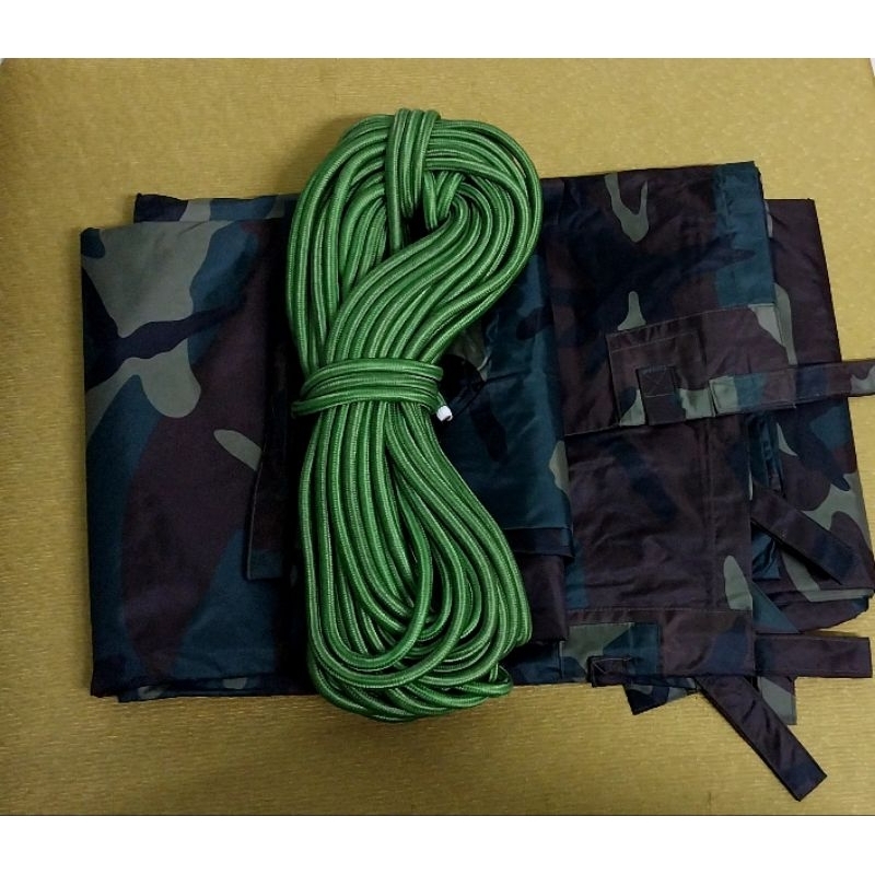 Tấm tăng /bạt rằn ri che mưa cao cấp 1m8 -3m2 có kèm dây dù tròn 20 m